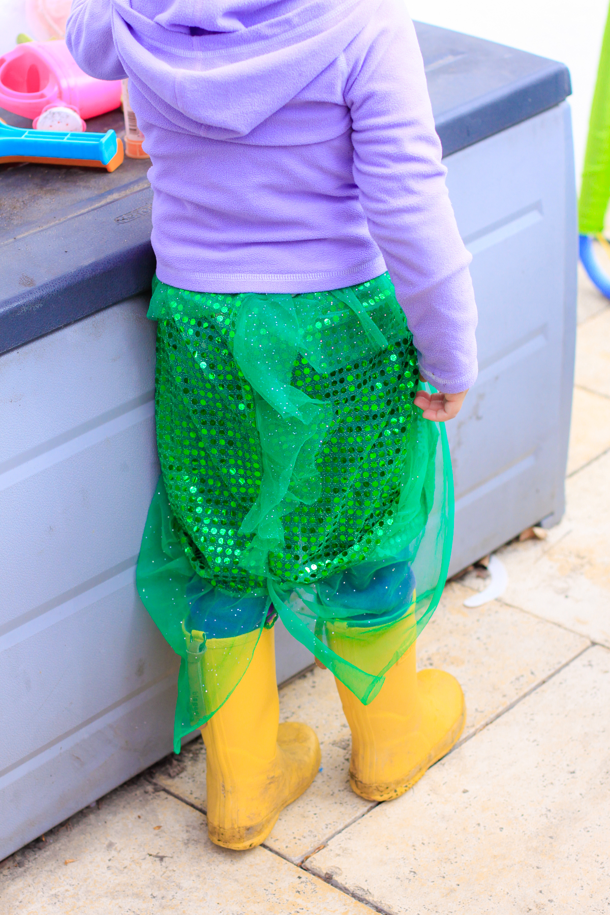 Toddlers and tutus and princesses at forest school in Denmark.